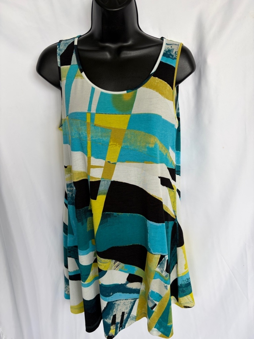 Comfy USA Tank Dress S Sleeveless Shift Scoopneck Pullover, 19” PTP, 31” L